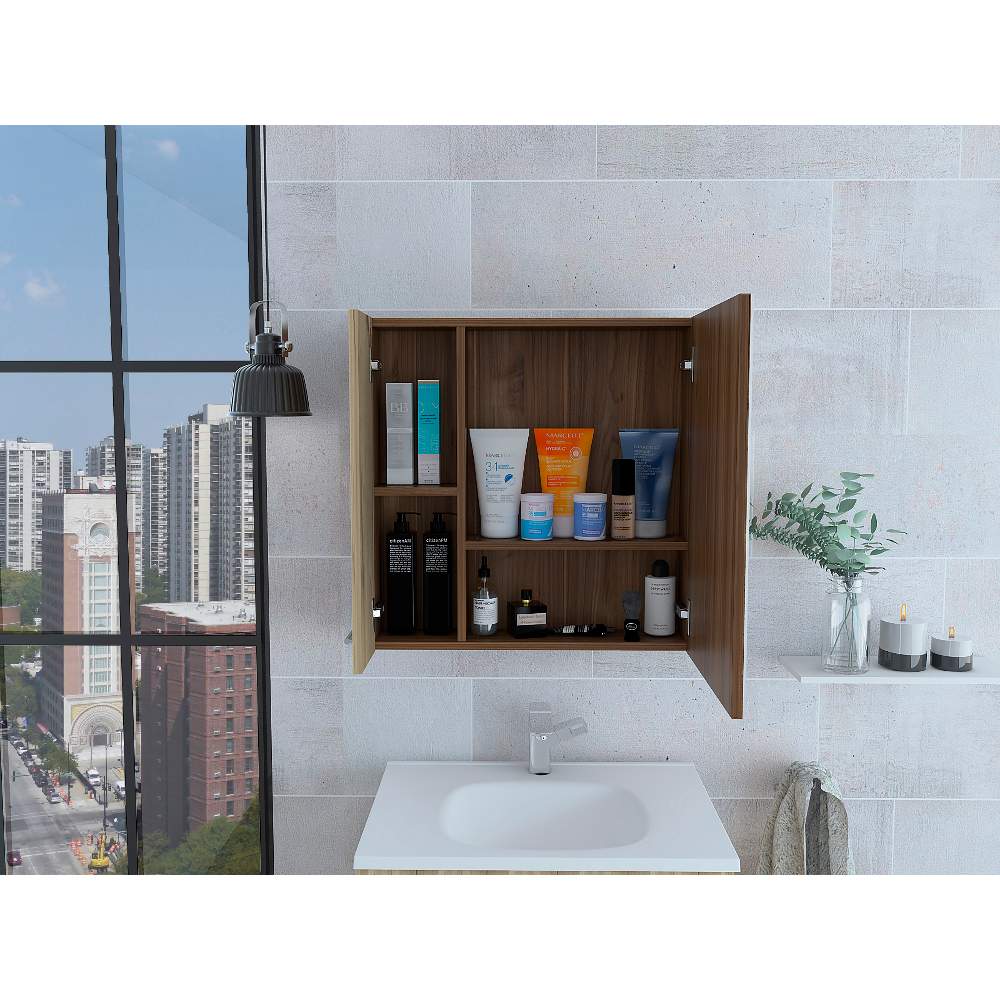 Gabinete Sines Gales y Duna 60 cm con Dos Puertas y Espejo - Gabinetes | Bylmo