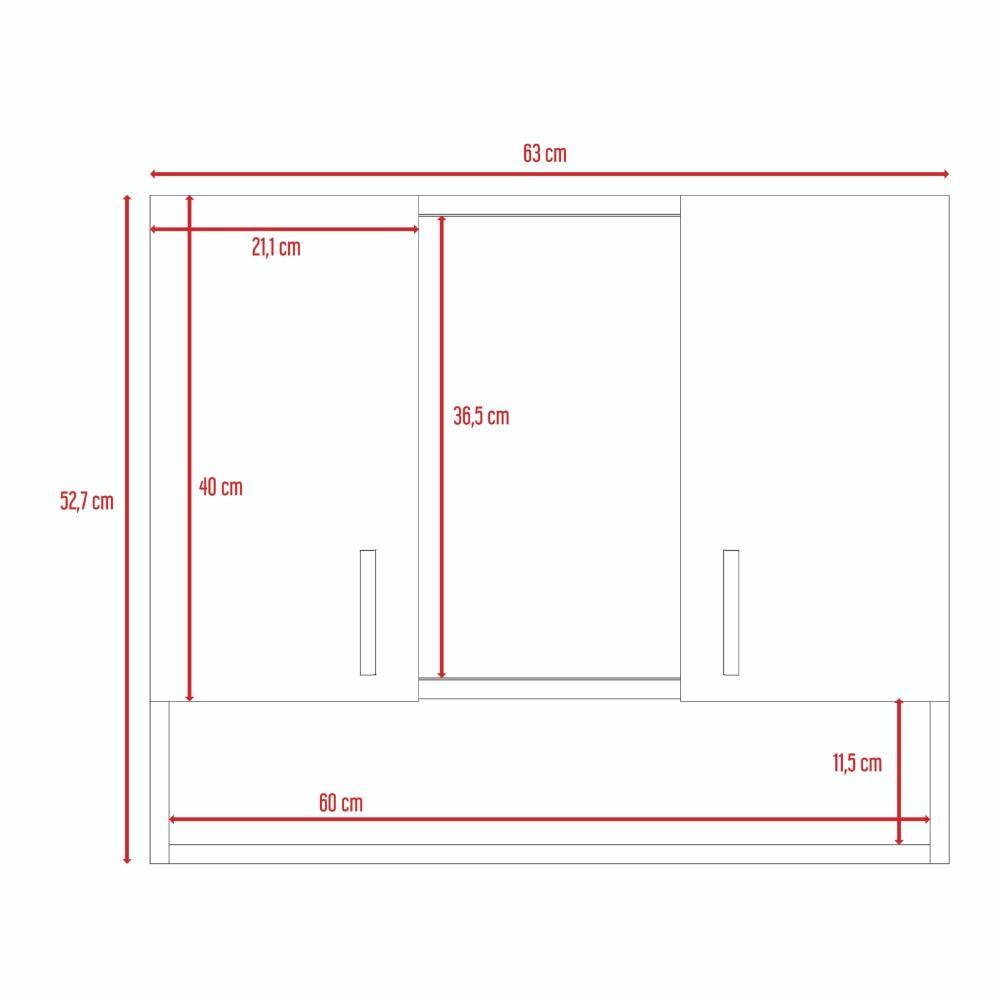 Gabinete Spa Wengue 63 cm con Espejo y Dos Puertas - Gabinetes | Bylmo