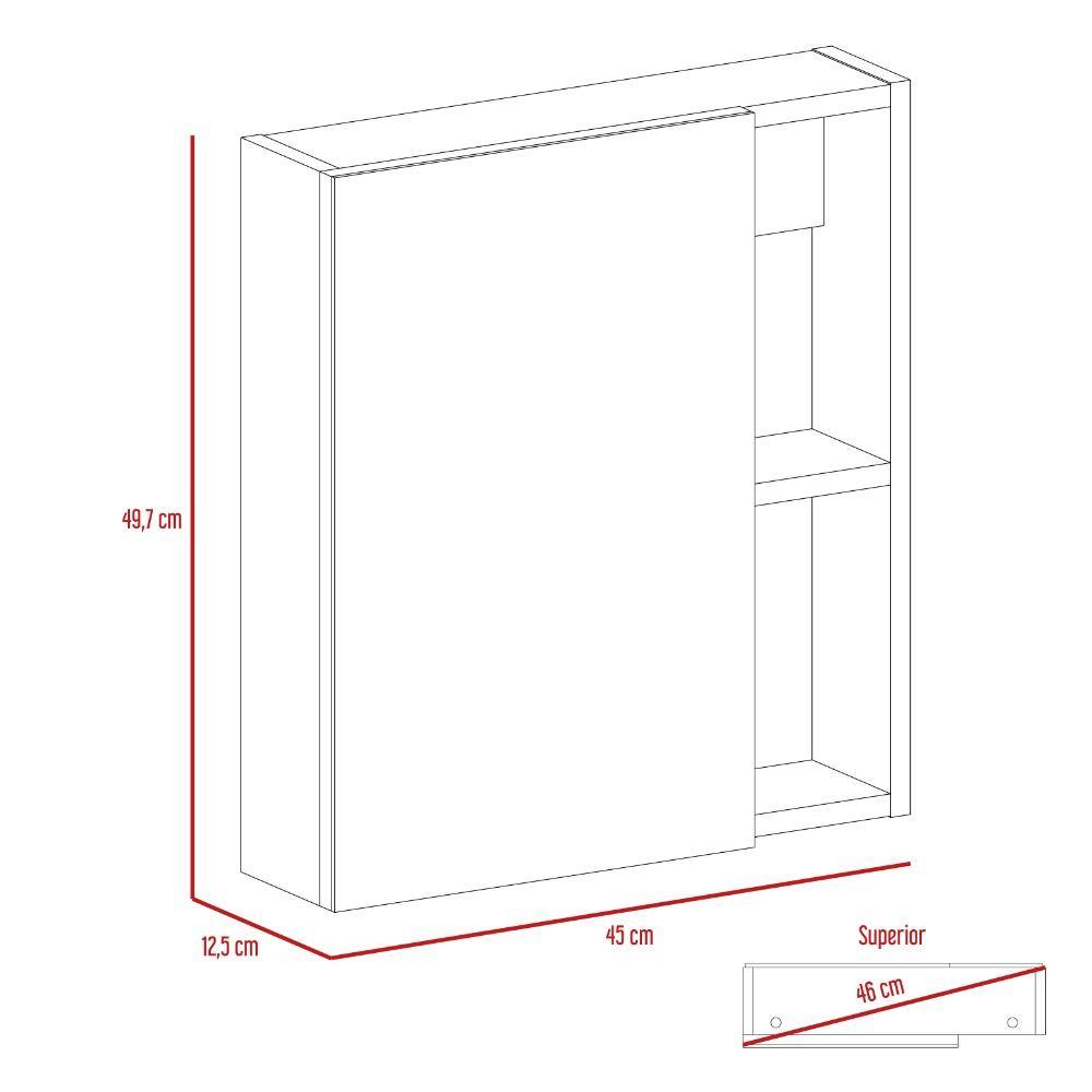 Gabinete Labelle Amareto 45 cm con Espejo y Entrepaños - Gabinetes | Bylmo