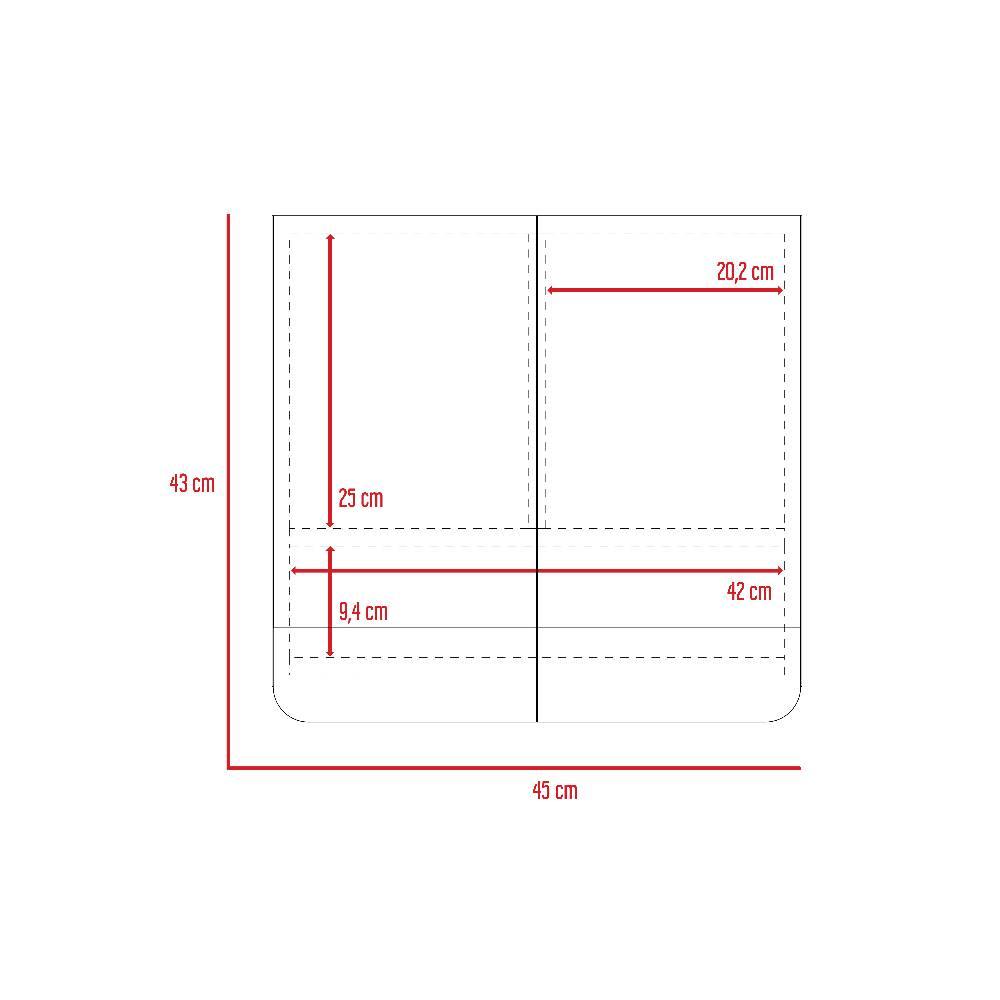 Gabinete Luv Habano y Gris 45 cm con Dos Puertas y Espejo - Gabinetes | Bylmo