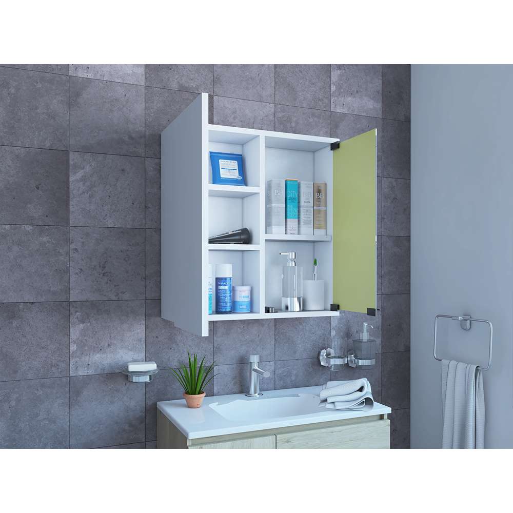 Gabinete Miro Blanco 50 cm con Dos Puertas y Espejo - Gabinetes | Bylmo