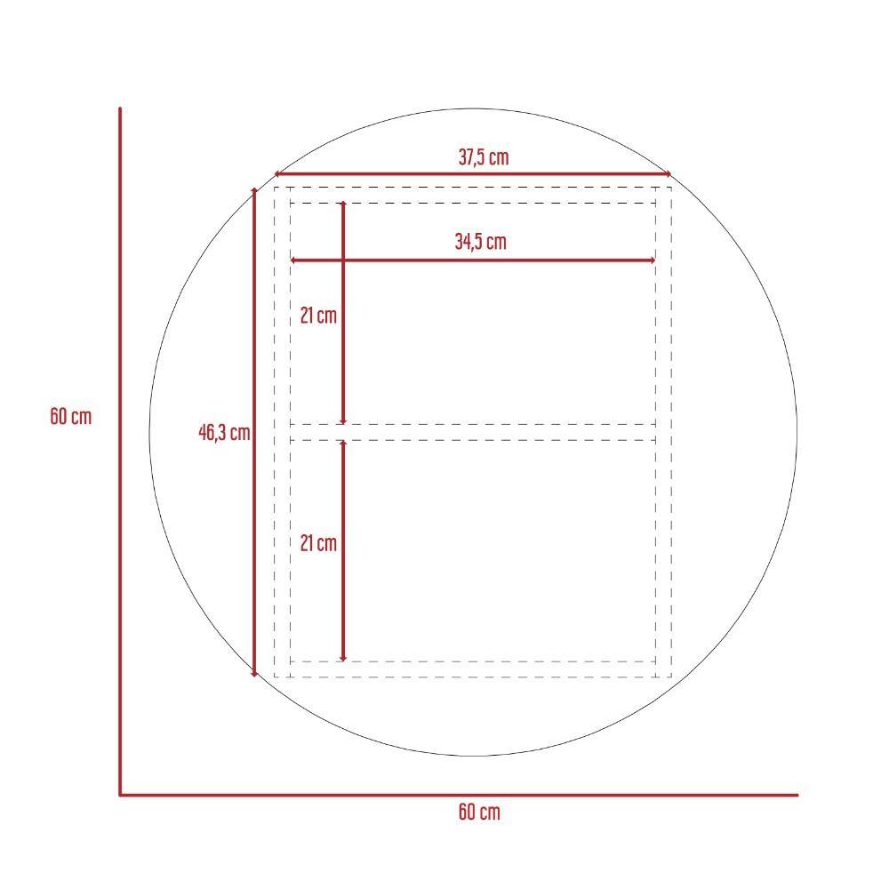 Gabinete Oval Wengue 60 cm con Espejo - Gabinetes | Bylmo