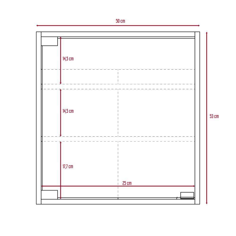 Gabinete Toledo Amareto 50 cm con Espejo - Gabinetes | Bylmo