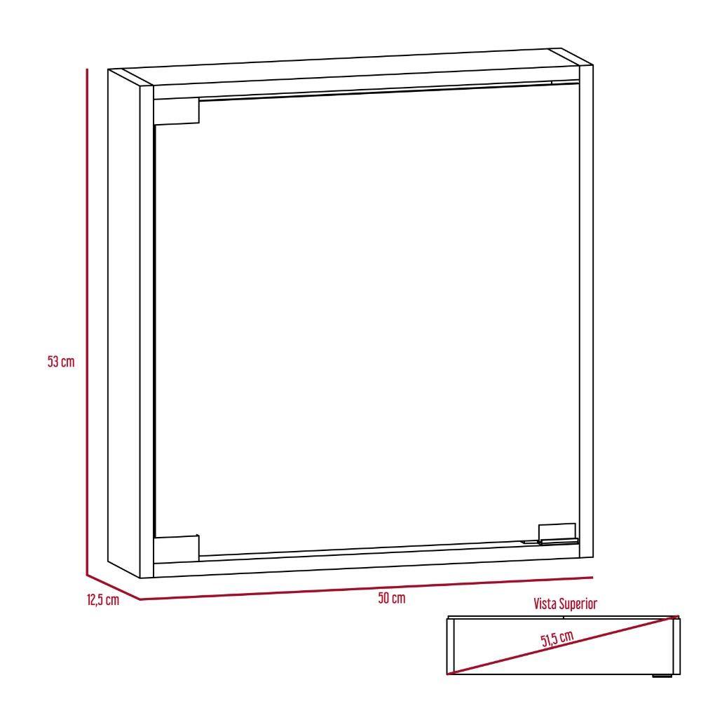 Gabinete Toledo Amareto 50 cm con Espejo - Gabinetes | Bylmo