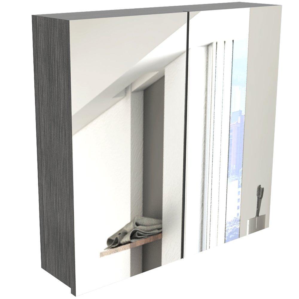 Gabinete Vanta Roble Gris 50 cm con Espejo - Gabinetes | Bylmo