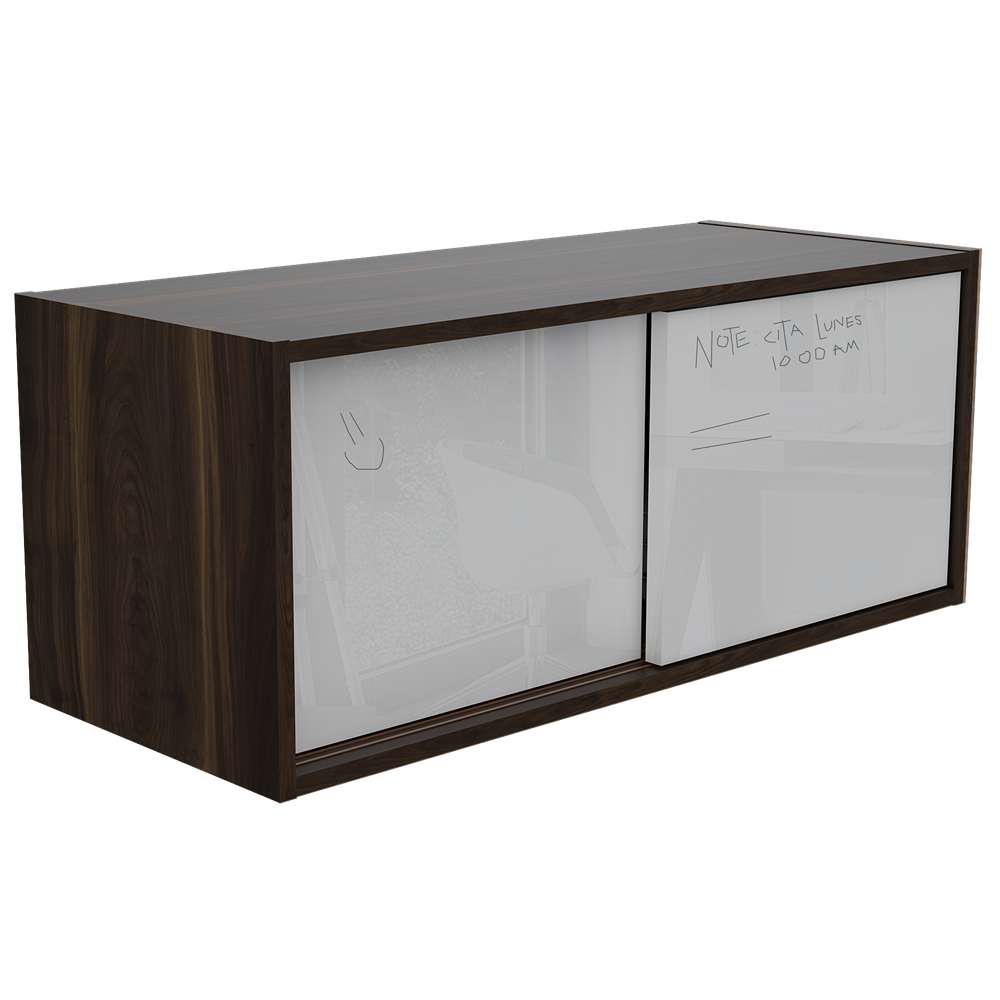 Mueble Note Habano y Blanco 81 cm con Puertas Corredizas - Gabinetes | Bylmo
