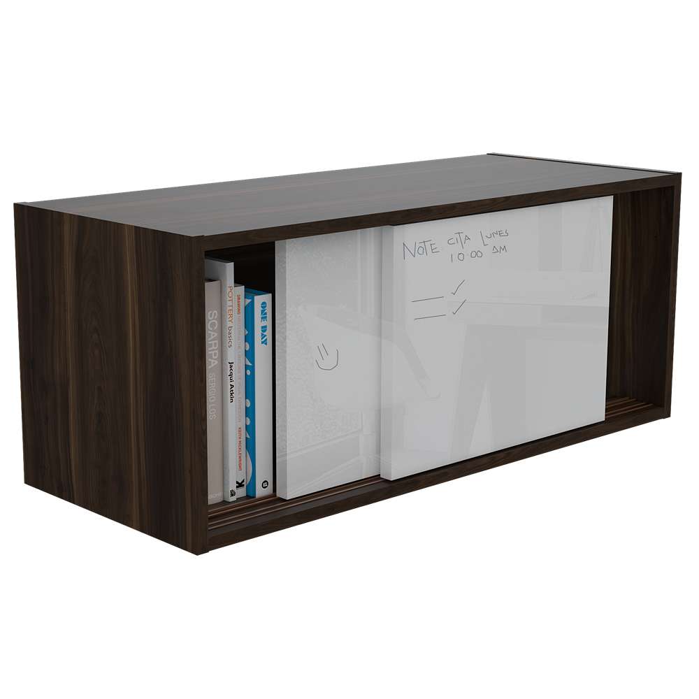 Mueble Note Habano y Blanco 81 cm con Puertas Corredizas - Gabinetes | Bylmo