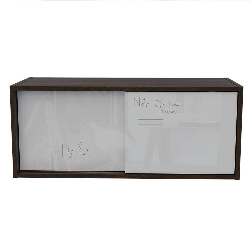 Mueble Note Habano y Blanco 81 cm con Puertas Corredizas - Gabinetes | Bylmo