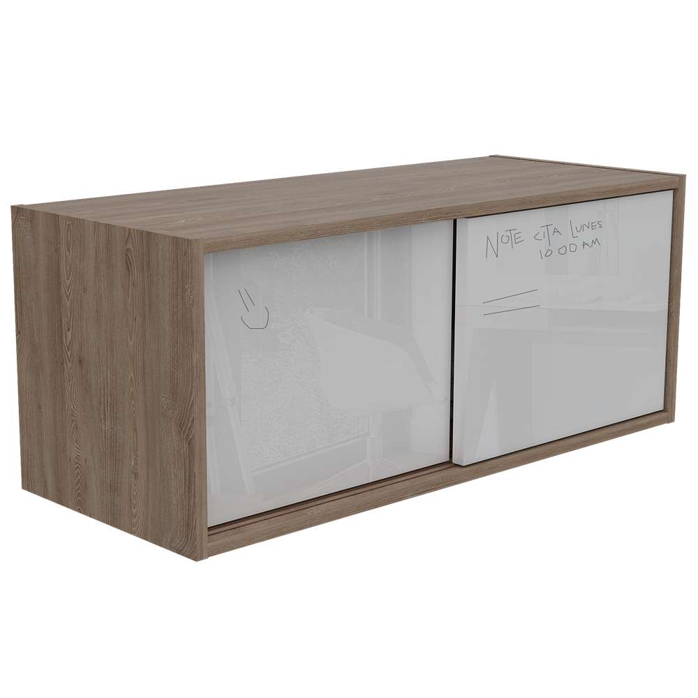 Gabinete de Baño Note Miel y Blanco 81x33cm Rectangular sin Entrepaños - Gabinetes | Bylmo