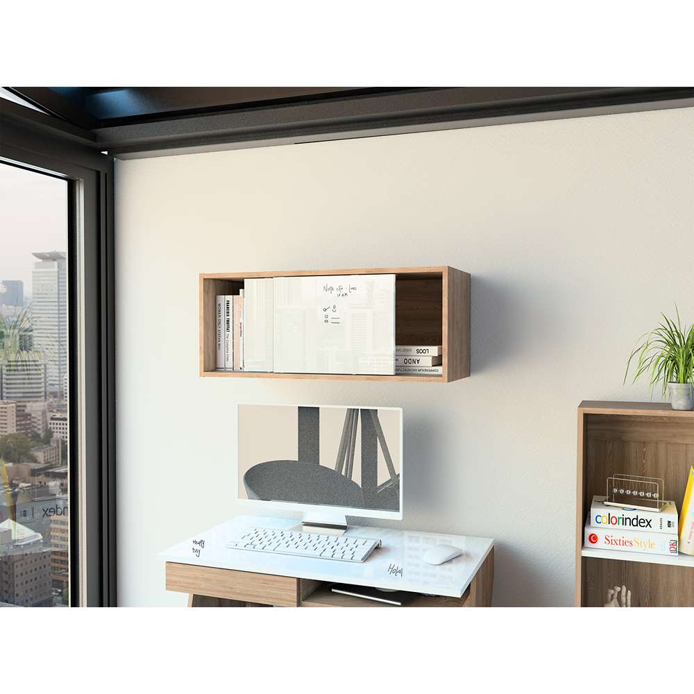 Gabinete de Baño Note Miel y Blanco 81x33cm Rectangular sin Entrepaños - Gabinetes | Bylmo