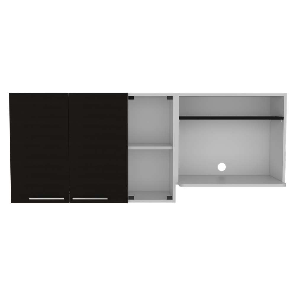 Mueble Superior de Cocina Blanco 150x60.2cm con Dos Entrepaños y con Tres Puertas - Cocinas | Bylmo