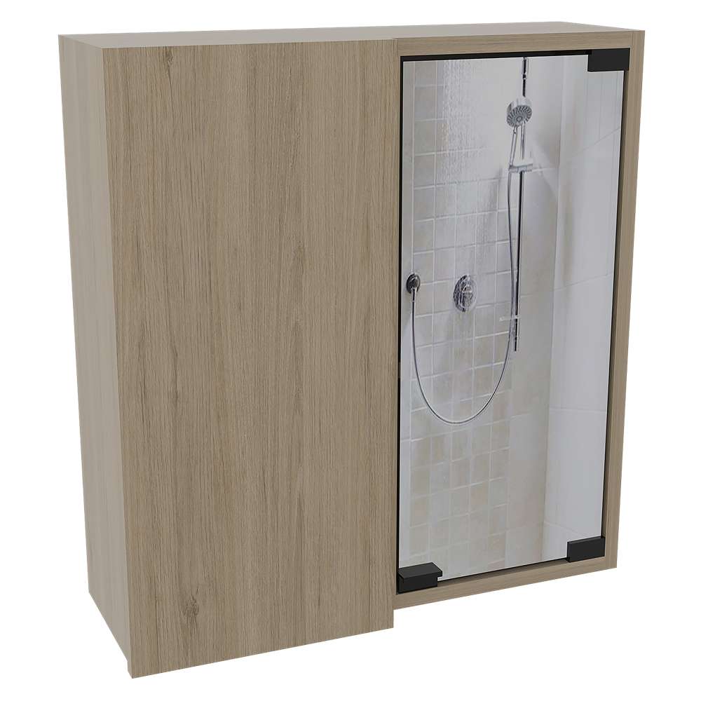 Gabinete Miro Rovere 50 cm con Dos Puertas y Espejo - Gabinetes | Bylmo