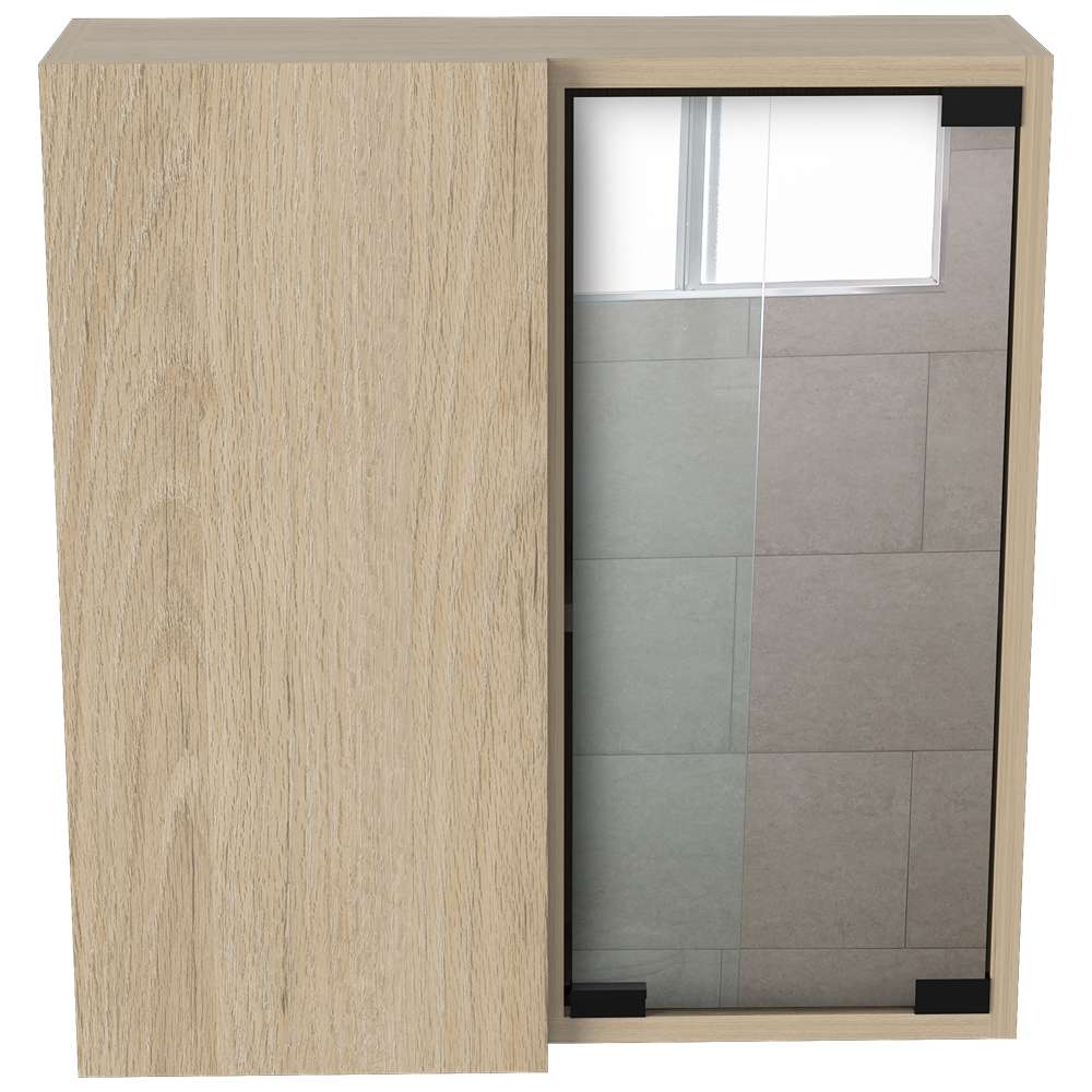 Gabinete Miro Rovere 50 cm con Dos Puertas y Espejo - Gabinetes | Bylmo