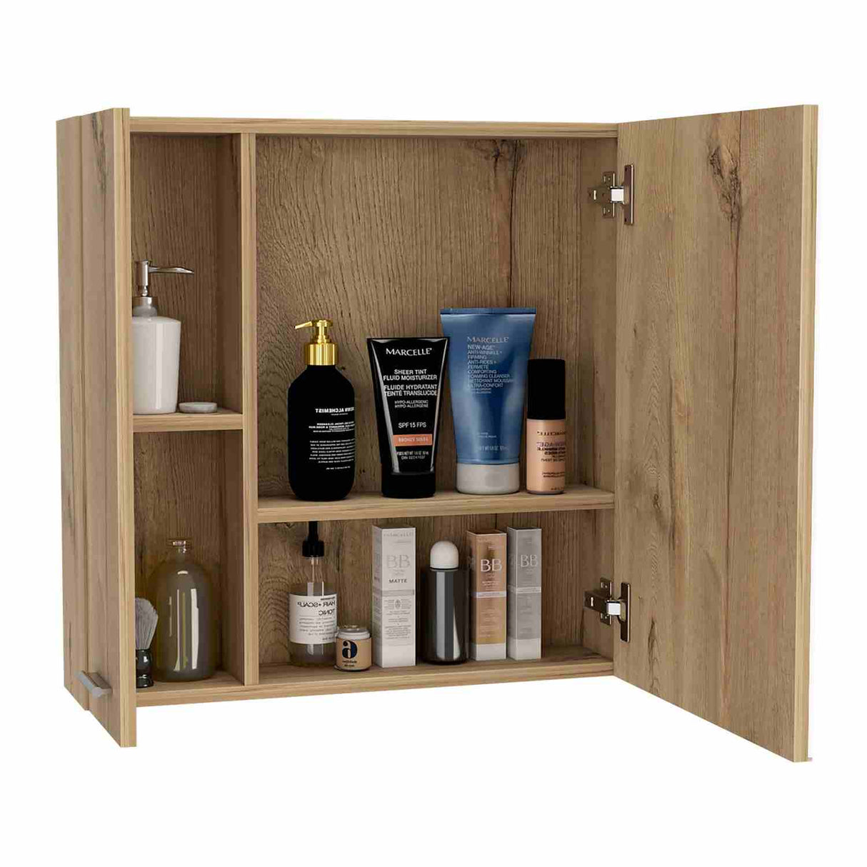 Gabinete de Baño Sines Duna 60x60cm Cuadrado con Espejo y con Dos Entrepaños - Gabinetes de Baño | Bylmo