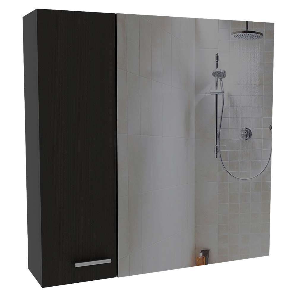 Gabinete Sines Wengue 60 cm con Dos Puertas y Espejo - Gabinetes | Bylmo