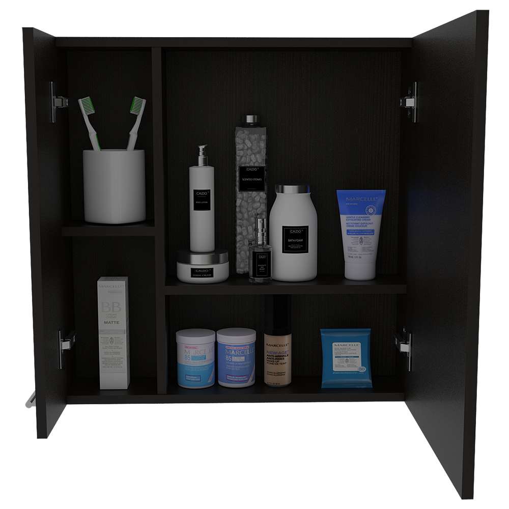 Gabinete Sines Wengue 60 cm con Dos Puertas y Espejo - Gabinetes | Bylmo