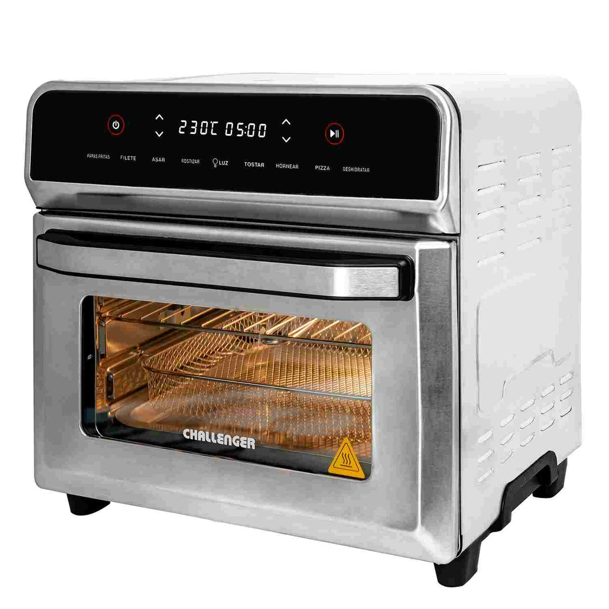 Horno Freidor Acero 41x38cm de 23 Litros con Pantalla Digital y Once Funciones - Electrodomesticos | Bylmo