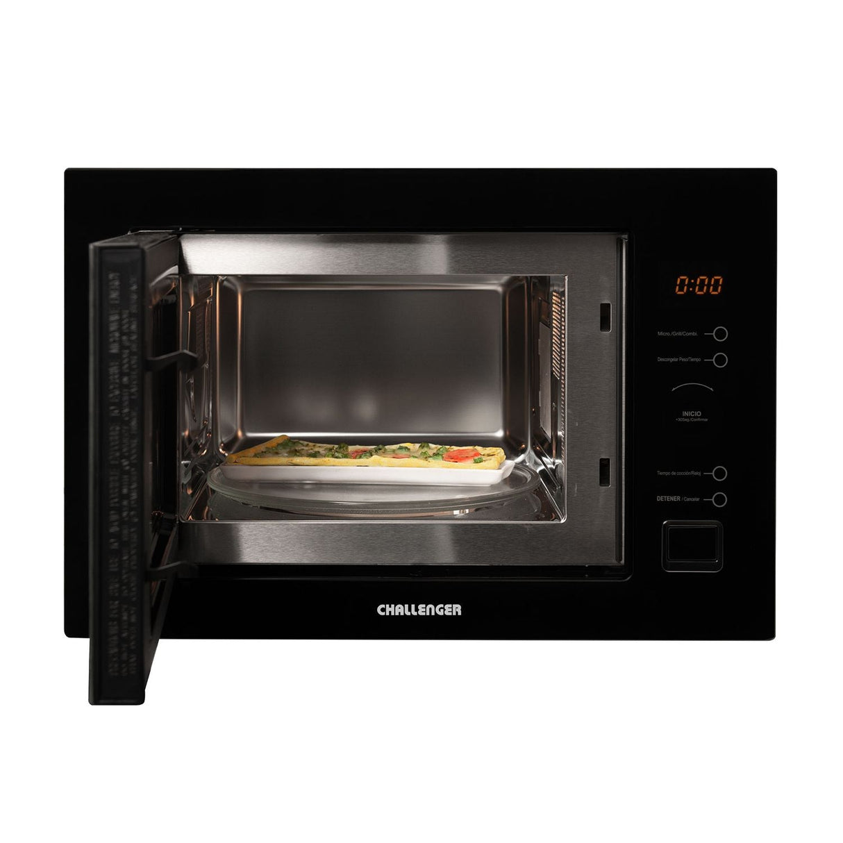 Horno Microondas Challenger Negro 59.5x40cm De Empotrar y de 28 Litros - Cocinas | Bylmo