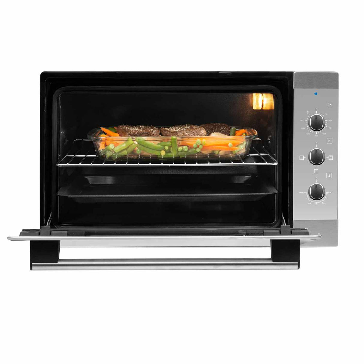 Horno de Empotrar Electrico Challenger Acero 60x36cm 36 Litros y con Temporizador - Electrodomesticos | Bylmo