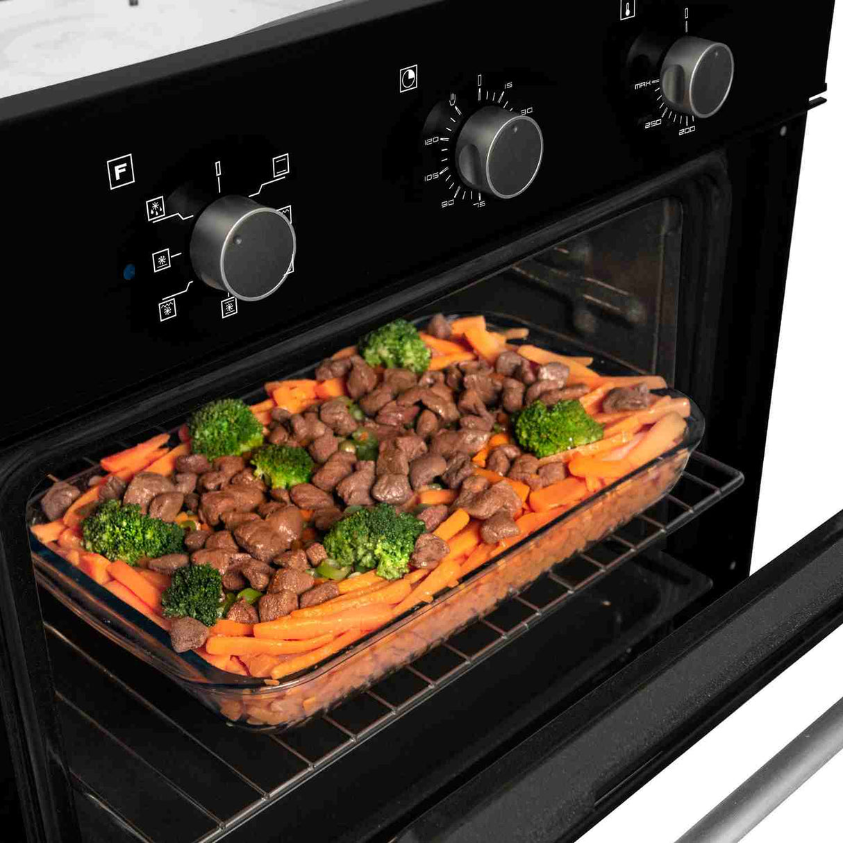 Horno de Empotrar Electrico Challenger Negro 60x60cm 53 Litros y con Temporizador - Electrodomesticos | Bylmo