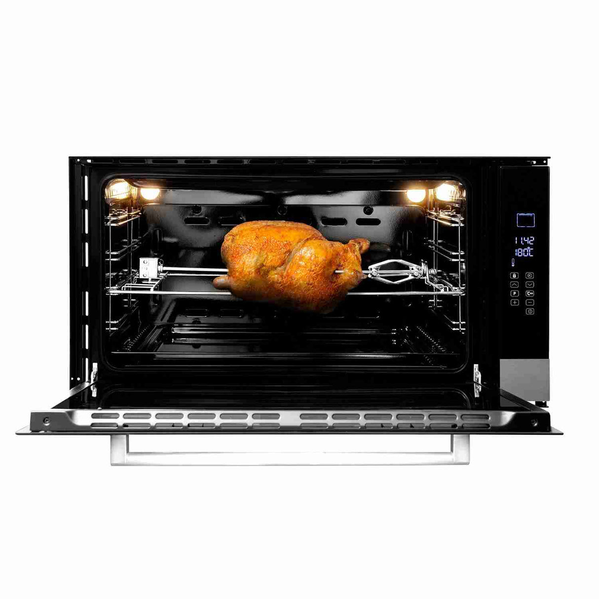 Horno de Empotrar Electrico Challenger Acero 90x48cm 88 Litros Con Pantalla Digital y con Temporizador - Electrodomesticos | Bylmo