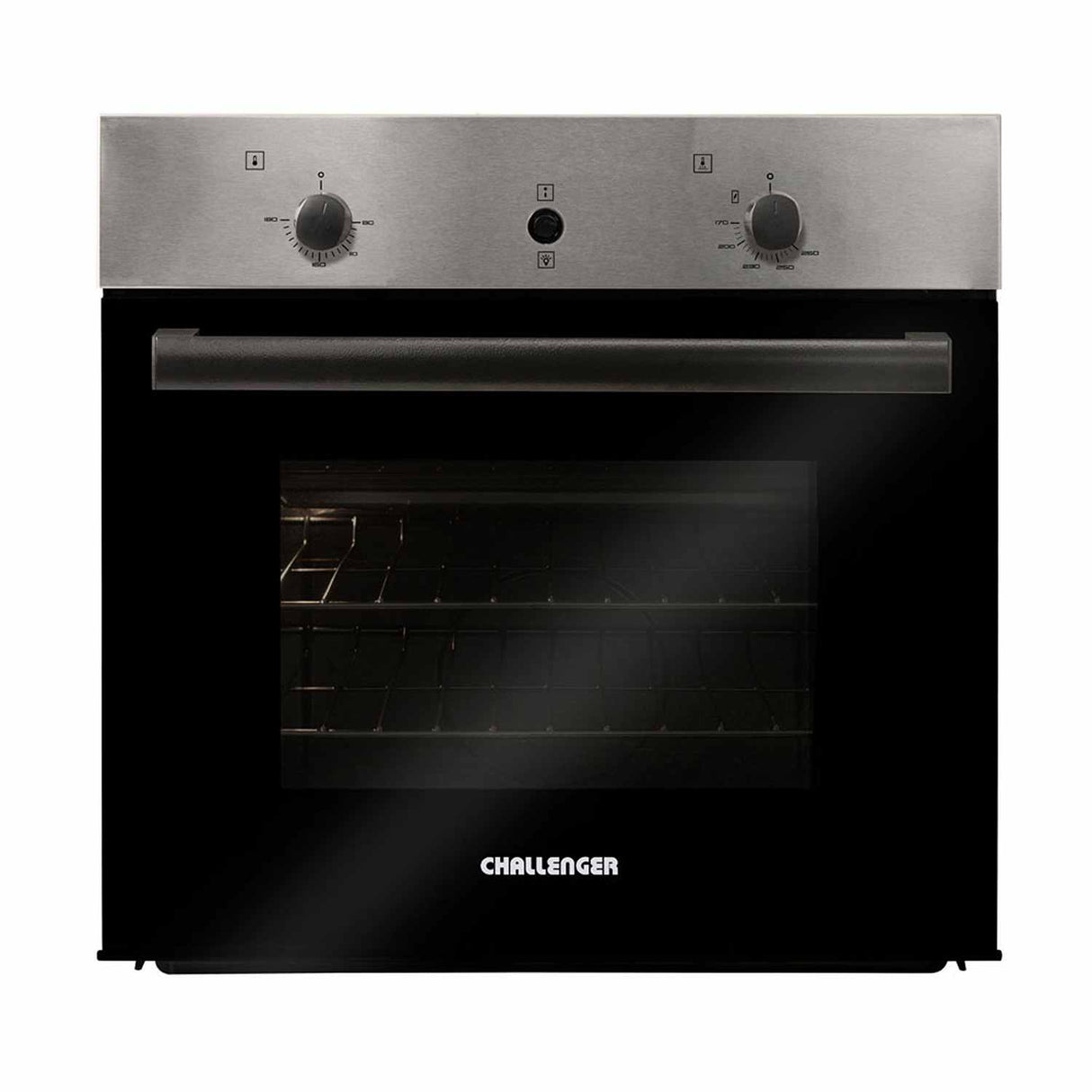 Horno de Empotrar Mixto Challenger Acero y Negro 60x60cm 53 Litros - Electrodomesticos | Bylmo