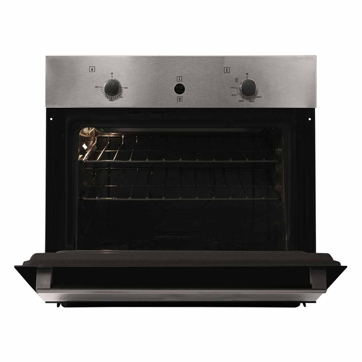 Horno de Empotrar Mixto Challenger Acero y Negro 60x60cm 53 Litros - Electrodomesticos | Bylmo