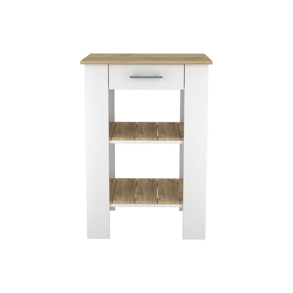 Mueble Auxiliar de Cocina Cala Duna y Blanco 65 cm con Entrepaños - Muebles Organizadores | Bylmo