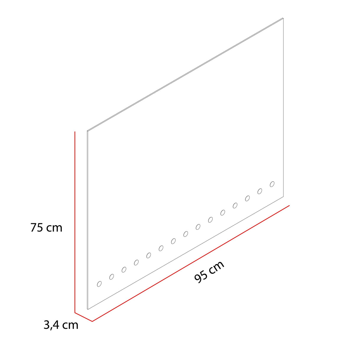 Espejo de Baño Osirirs Plateado 95x75cm Rectangular y con Iluminiación Led - Espejos de Baño | Bylmo