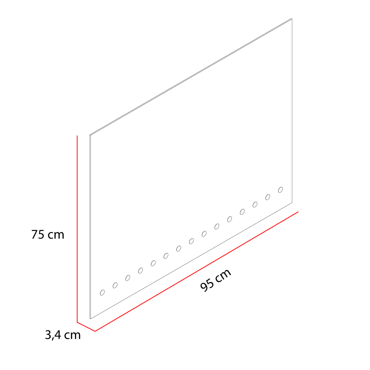 Espejo de Baño Osirirs Plateado 95x75cm Rectangular y con Iluminiación Led - Espejos de Baño | Bylmo