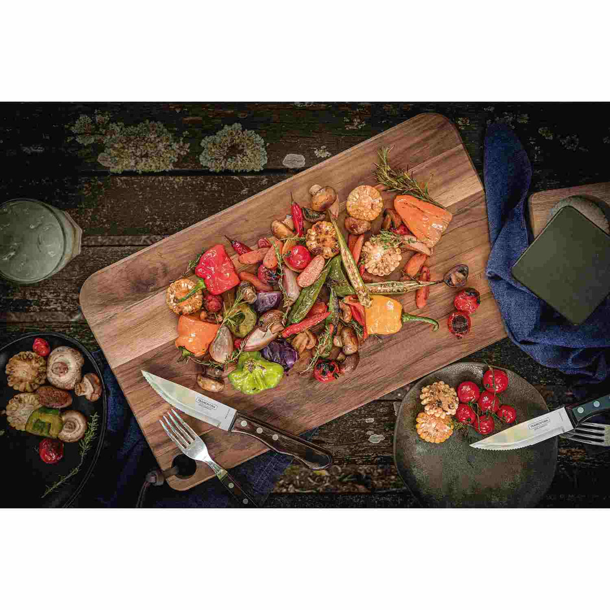 Juego de Cubiertos Castaño 19x31cm de 4 Piezas Apto para Lavavajillas - Utensilios y Accesorios | Bylmo