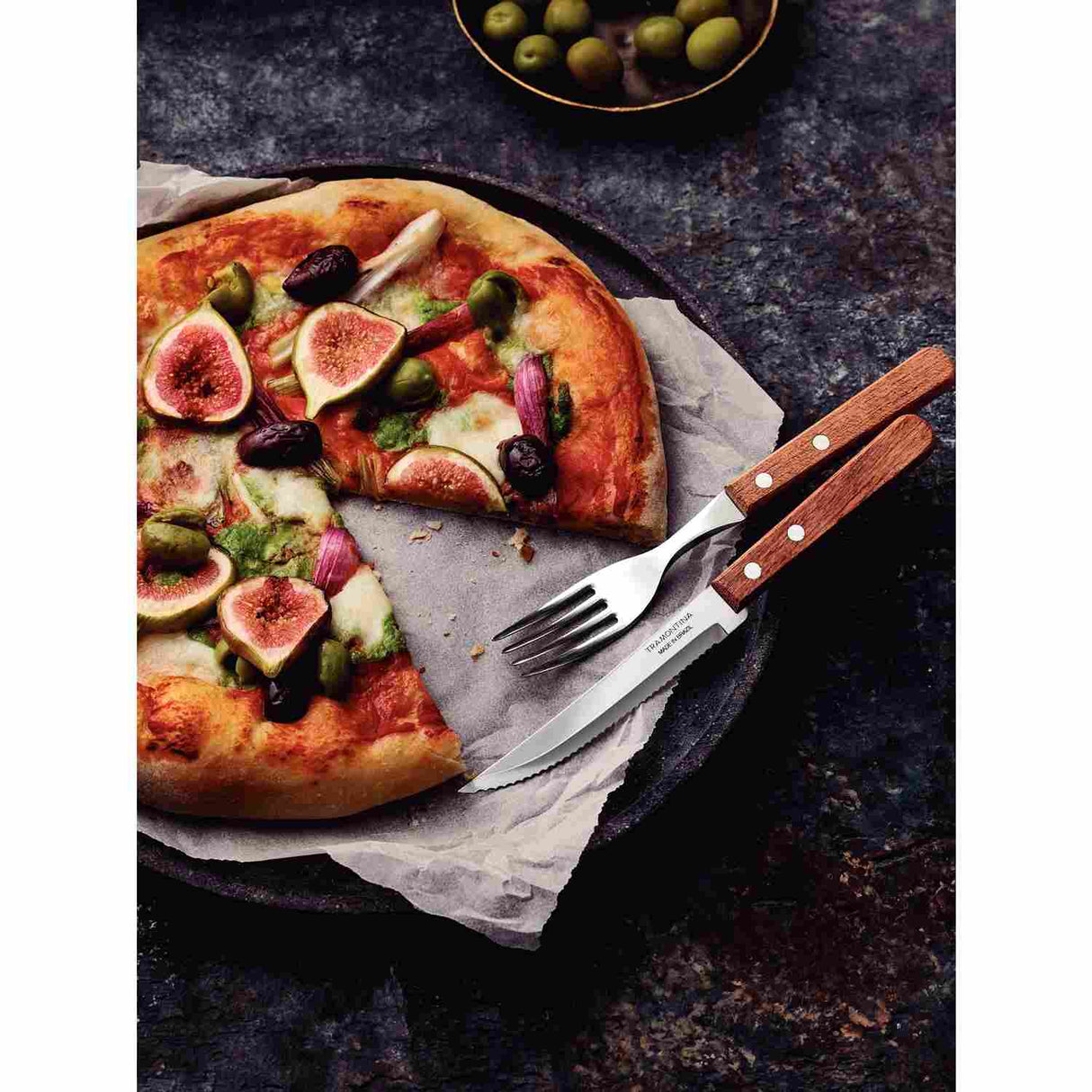 Juego de Cubiertos Churrasco Madera 22x32cm de 12 Piezas Apto para Lavavajillas - Utensilios y Accesorios | Bylmo