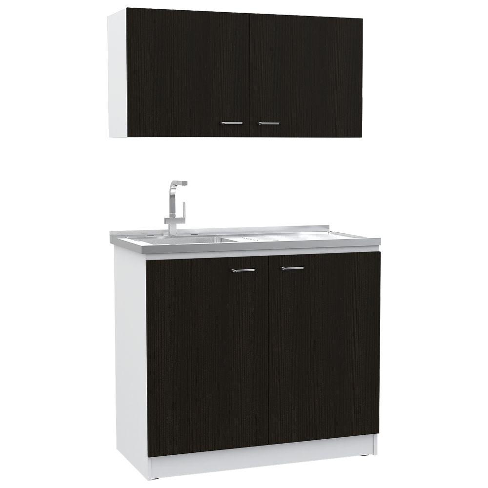 Cocina Nápoles Wengue 100 cm con Mesón - Cocinas | Bylmo