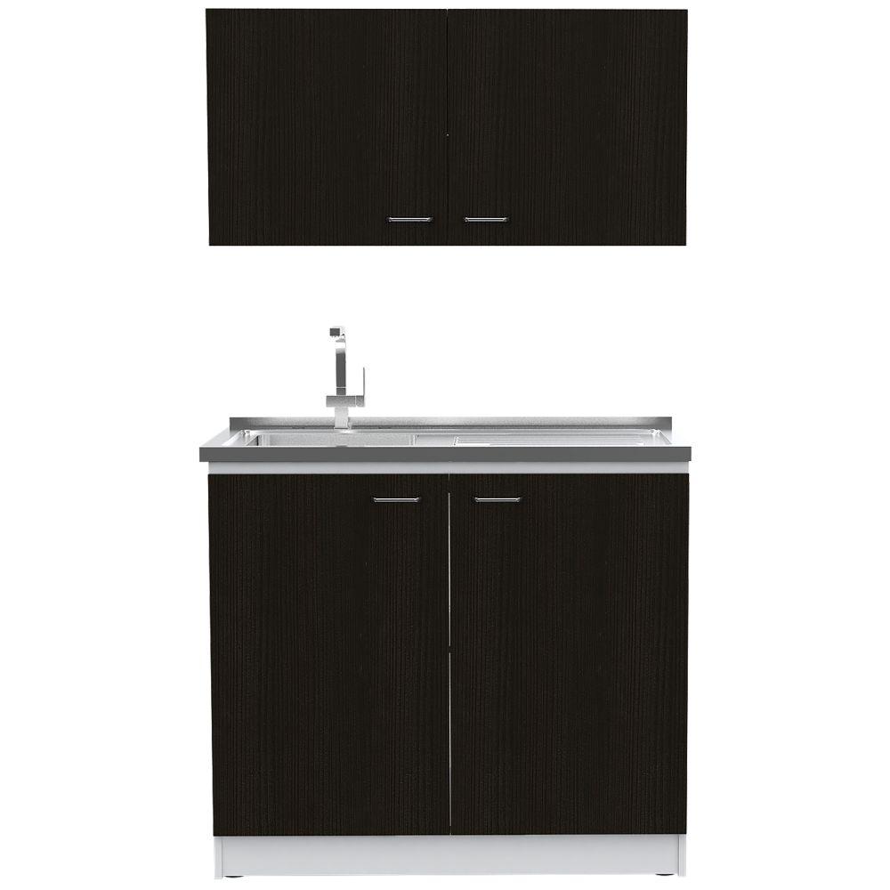 Cocina Nápoles Wengue 100 cm con Mesón - Cocinas | Bylmo