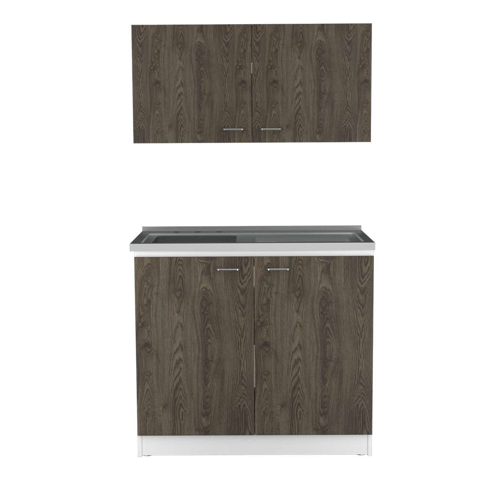 Cocina Nápoles Coñac 100 cm con Mesón - Cocinas | Bylmo