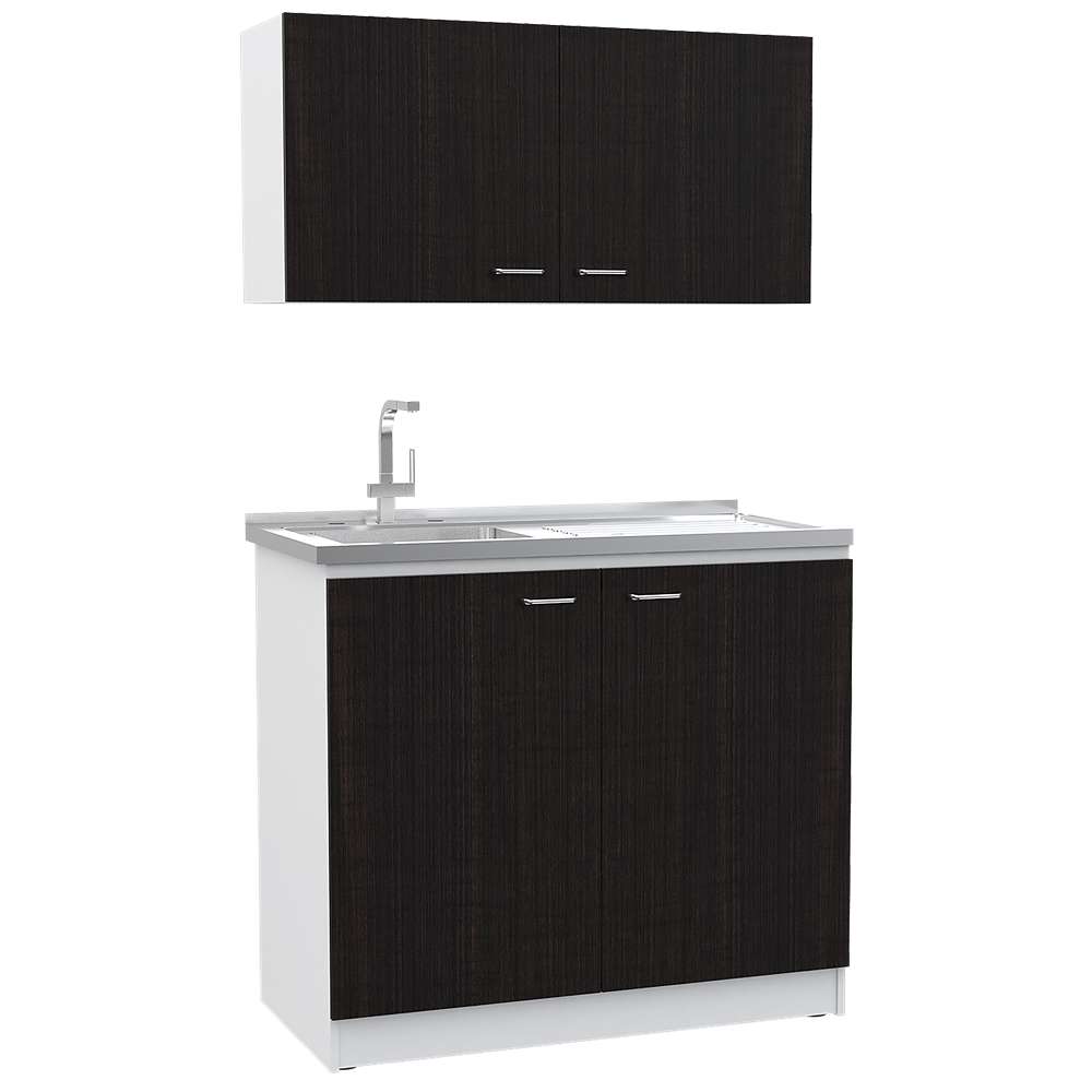 Cocina Nápoles Habano 100 cm con Mesón - Cocinas | Bylmo