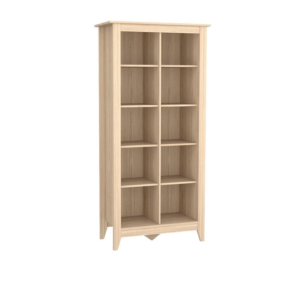 Biblioteca Essential Rovere 78x130cm con Diez Compartimientos - Bibliotecas | Bylmo