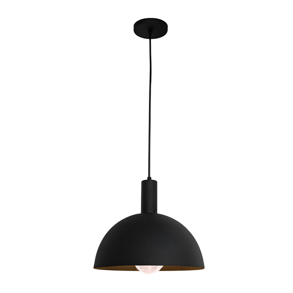 Lámpara Colgante LED Italia Negro 30x25cm para Una Luz Ajustable en Altura y con Bombilla - Iluminacion | Bylmo
