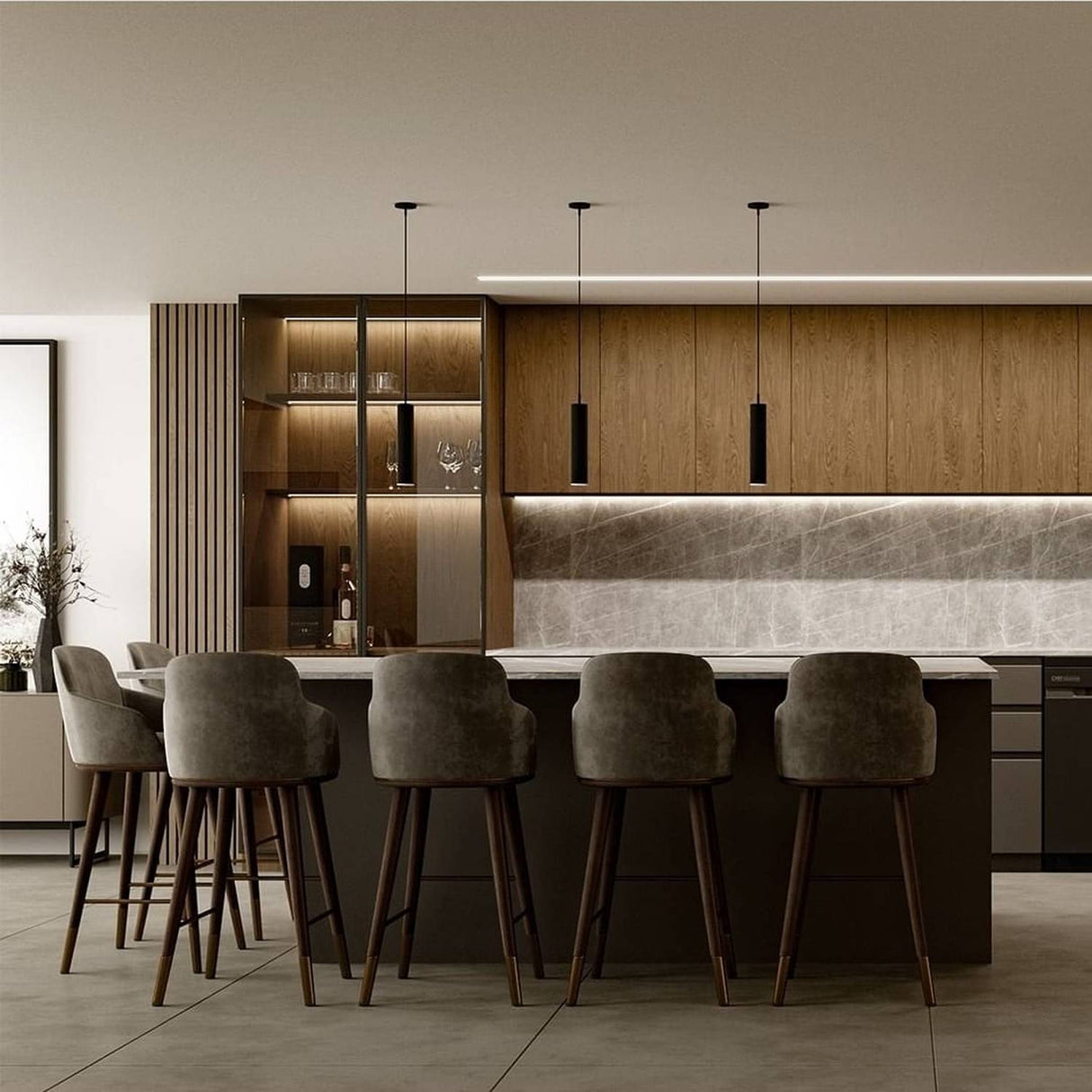 Lámpara Colgante LED Milano Negro 5x25cm para Una Luz Ajustable en Altura y con Bombilla - Iluminacion | Bylmo