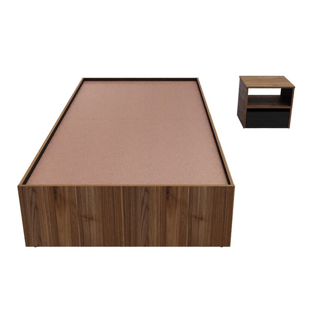 Combo Cama y Mesa de Noche Gales 104.4x36cm para Colchón Sencillo 100 X 190 Cm - Camas | Bylmo