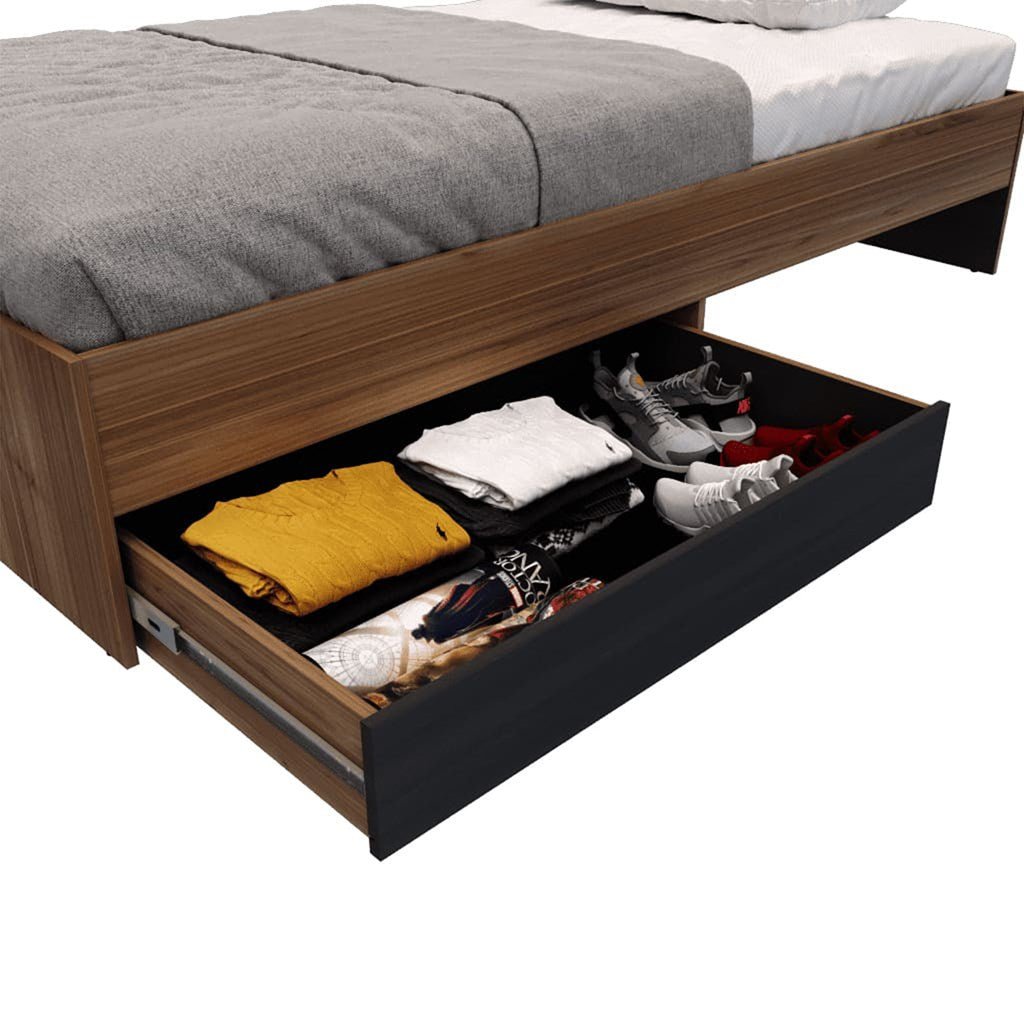 Combo Cama y Mesa de Noche Gales 104.4x36cm para Colchón Sencillo 100 X 190 Cm - Camas | Bylmo