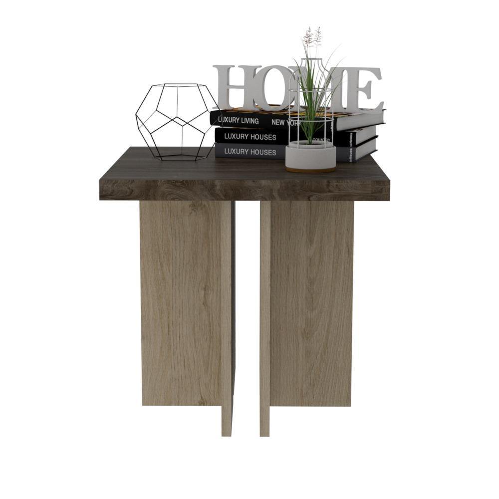 Mesa Athina Rovere y Siena 45 cm Rectangular - Mesas | Bylmo