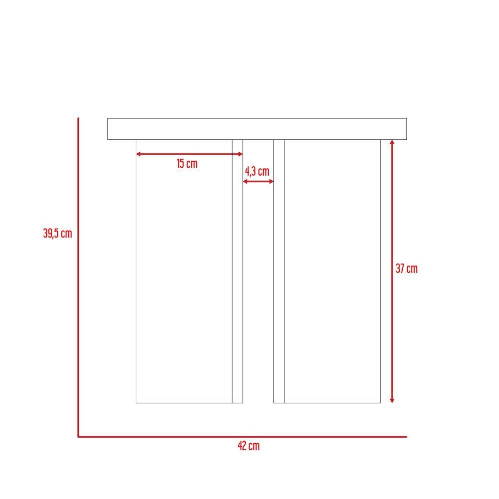 Mesa Athina Rovere y Siena 45 cm Rectangular - Mesas | Bylmo