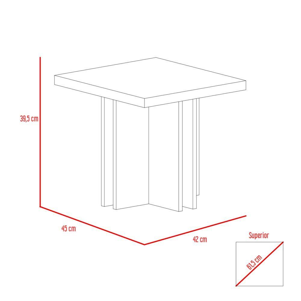 Mesa Athina Rovere y Siena 45 cm Rectangular - Mesas | Bylmo