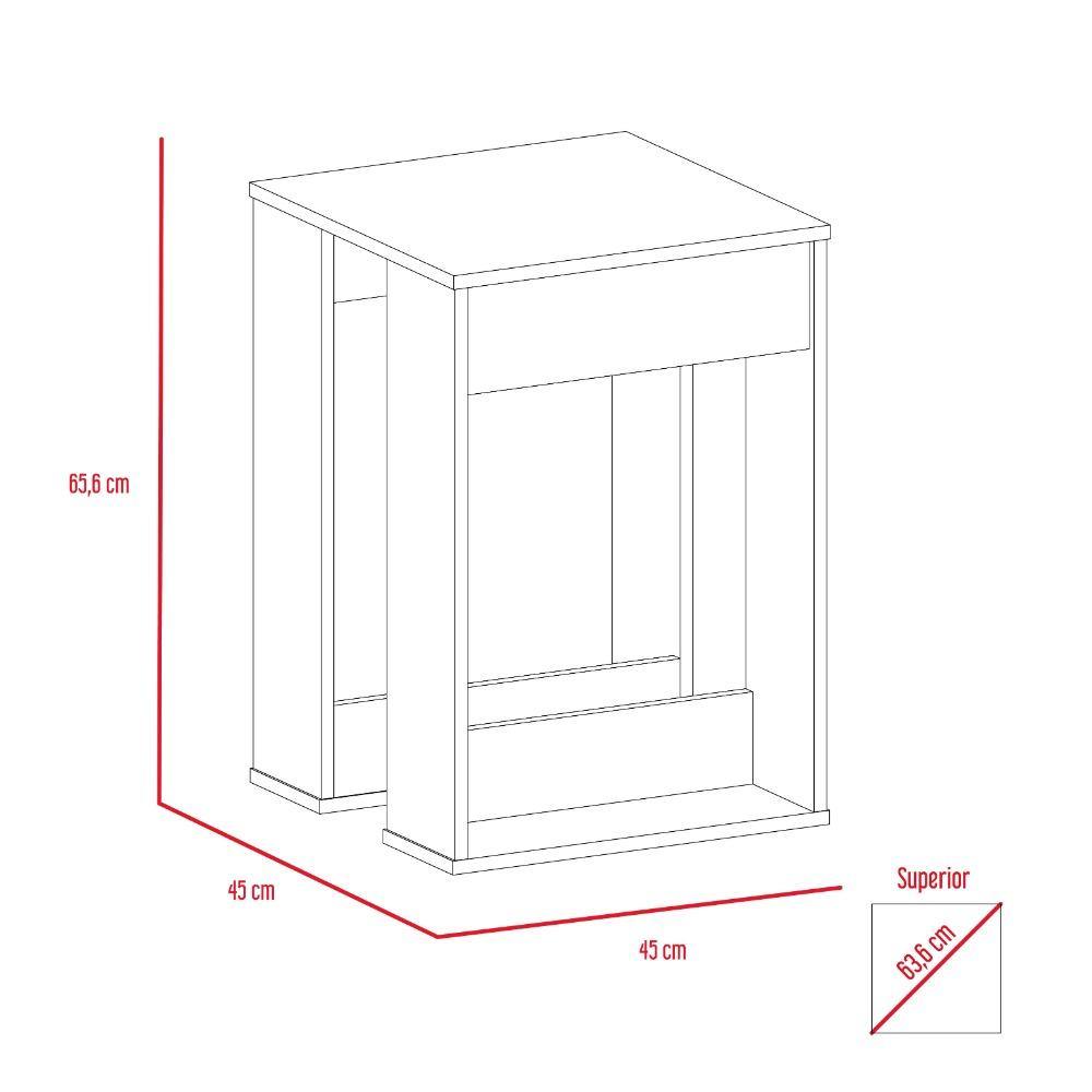 Mesa Dalí Habano y Plomo 45 cm - Mesas | Bylmo