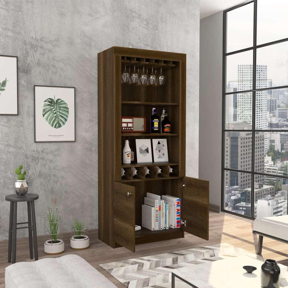 Bar Montenegro Caramelo 75 cm con Dos Puertas - Bares | Bylmo