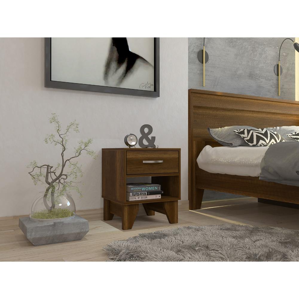 Mesa de Noche Portonova Caramelo 40 cm con Un Cajón - Mesas de Noche | Bylmo