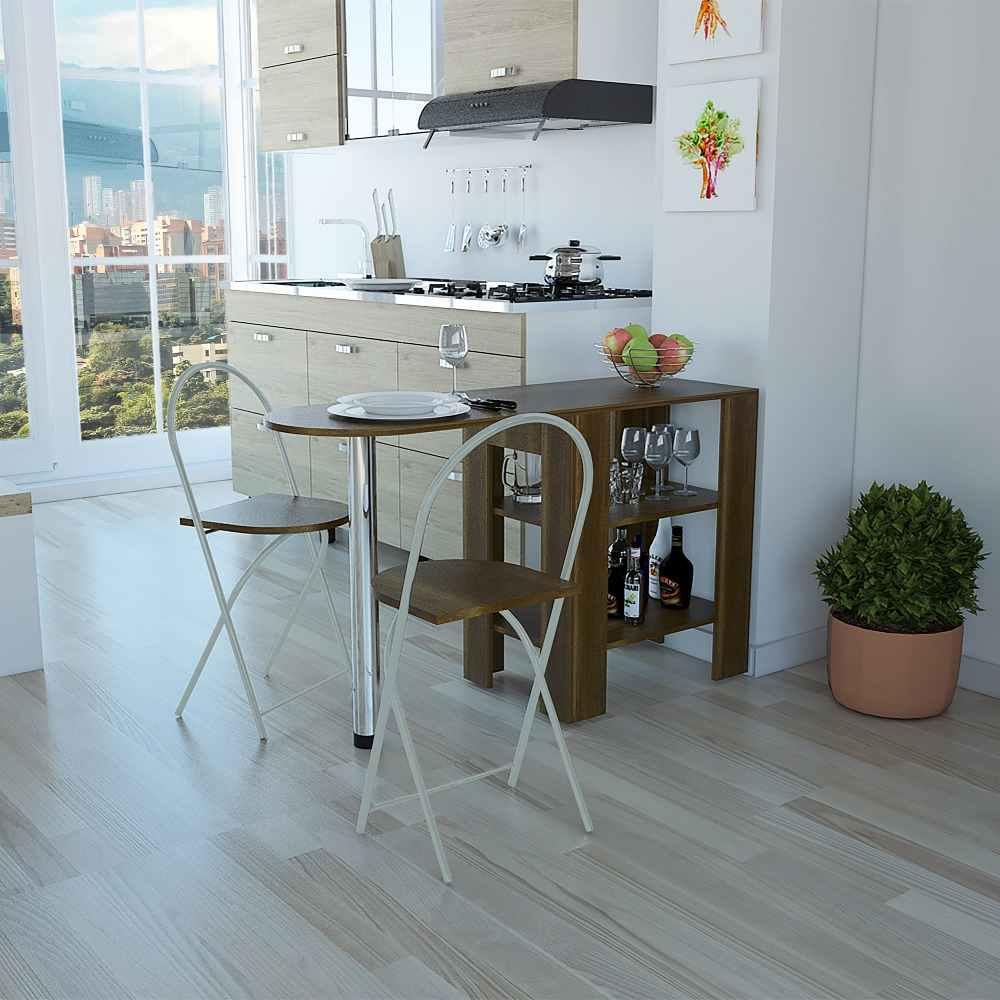 Mesa Nova Caramelo 120 cm con Entrepaños - Mesas | Bylmo