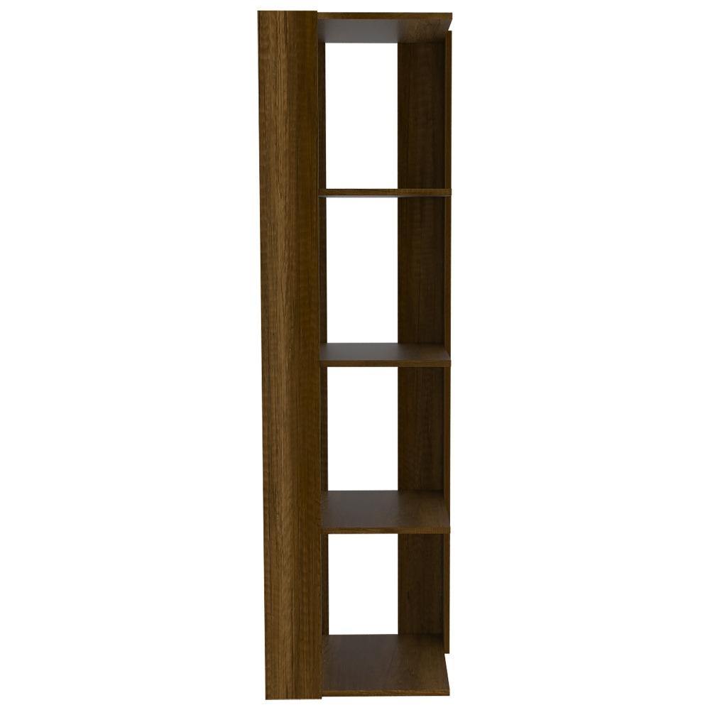 Biblioteca Esquinera Amber Caramelo 44 cm con Entrepaños - Bibliotecas | Bylmo