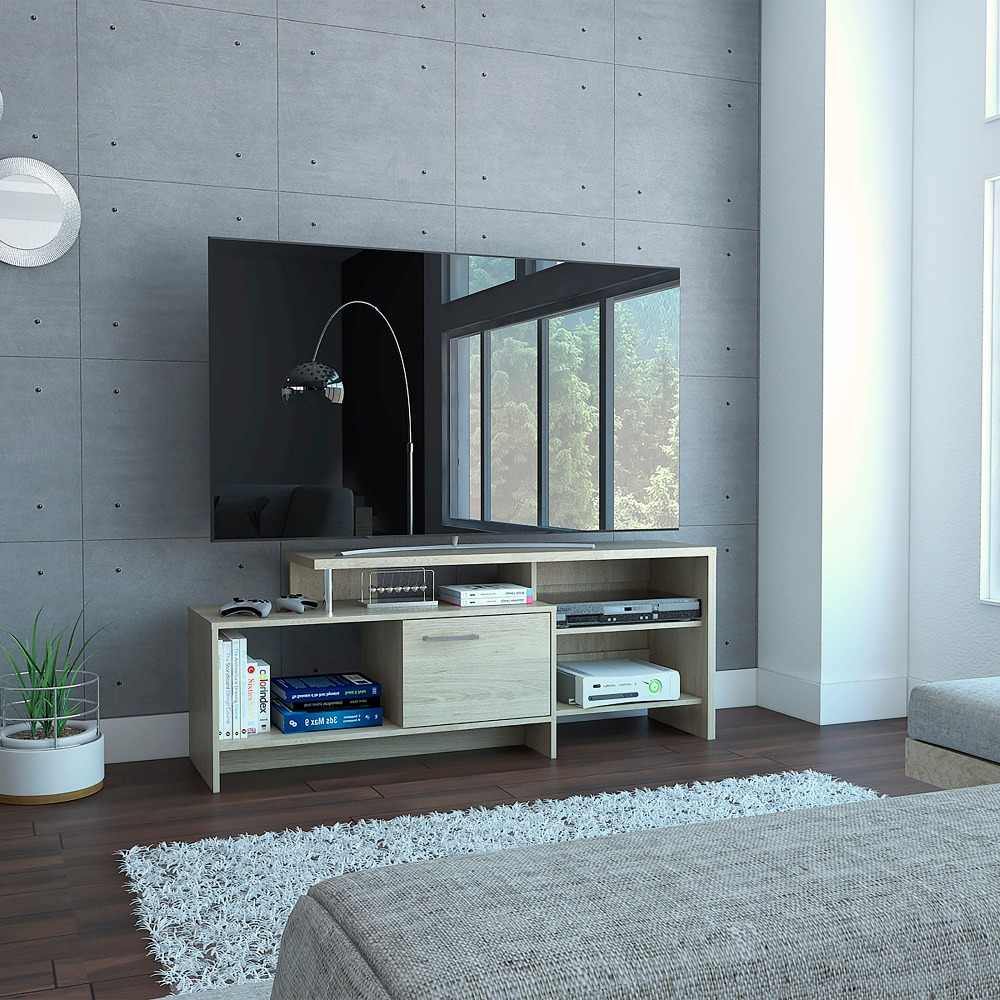 Mesa para TV Bengala Rovere 143x56cm Para TV Hasta 49 Pulgadas con Un Cajón - Muebles para TV | Bylmo